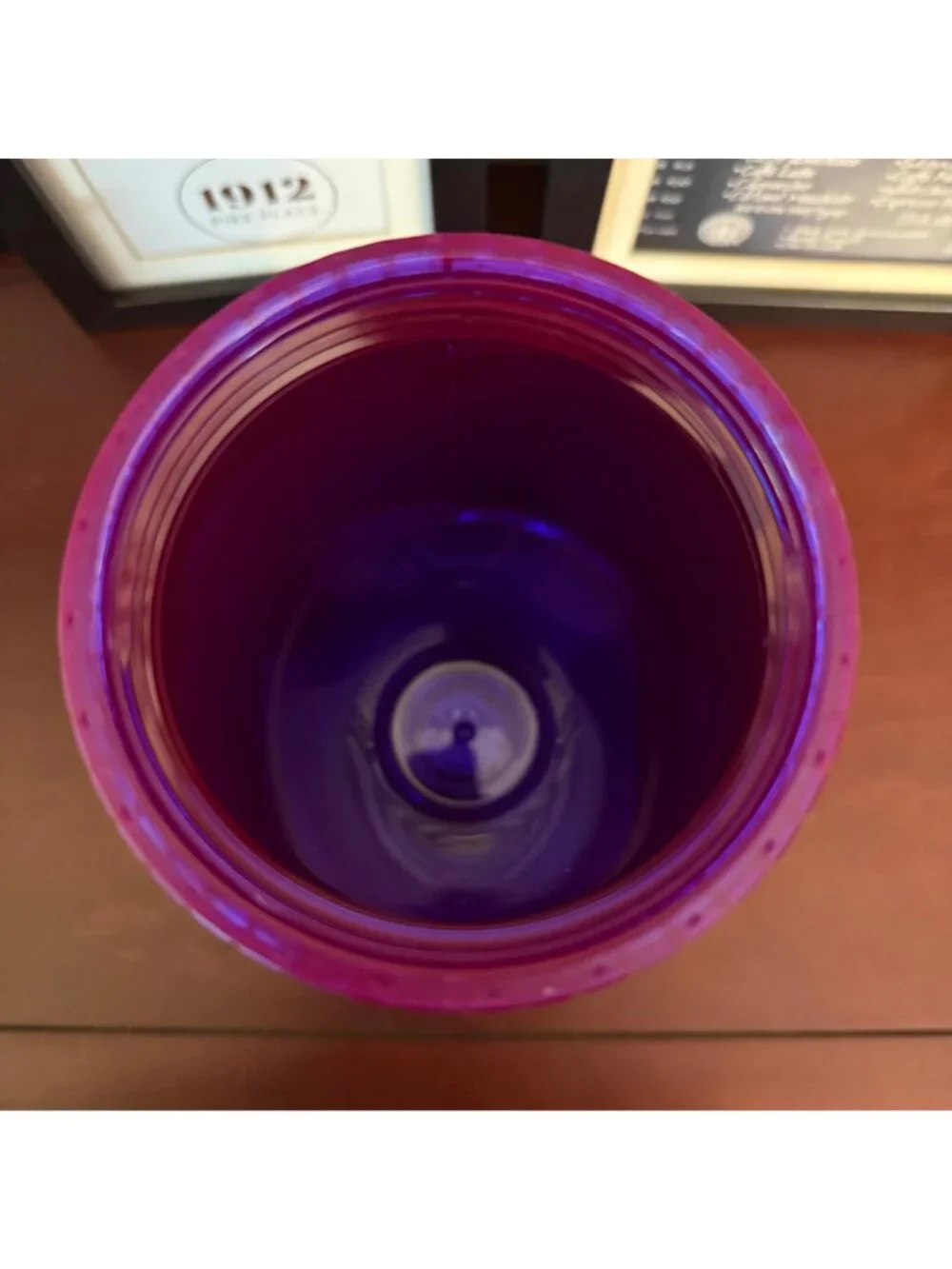 Starbucks Summer 2024 Iridescent Magenta Purple Grid 20oz Tumbler NWT